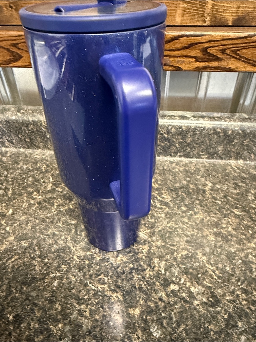 HydroJug Sparkle Deep Blue Insulated Travel Mug with Handle 40oz - Picture 3 of 6